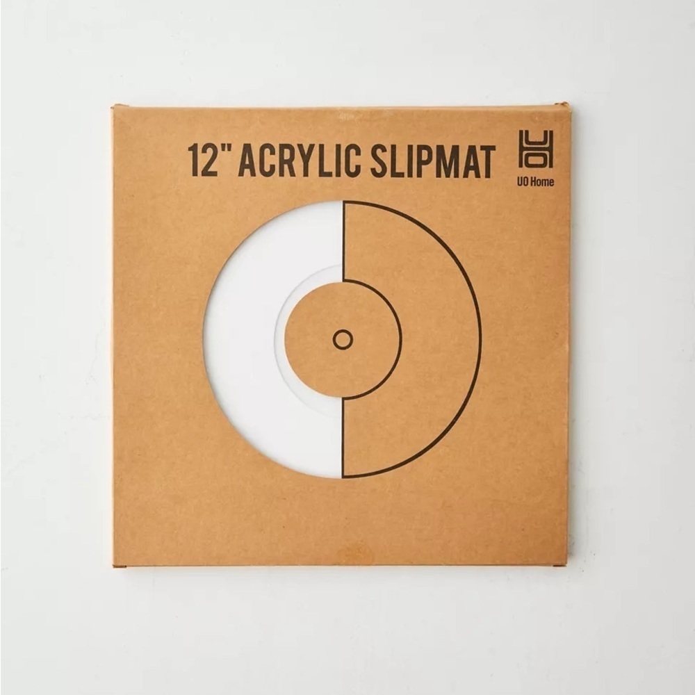 🤍 UO White 12” Record Acrylic Slip Mat